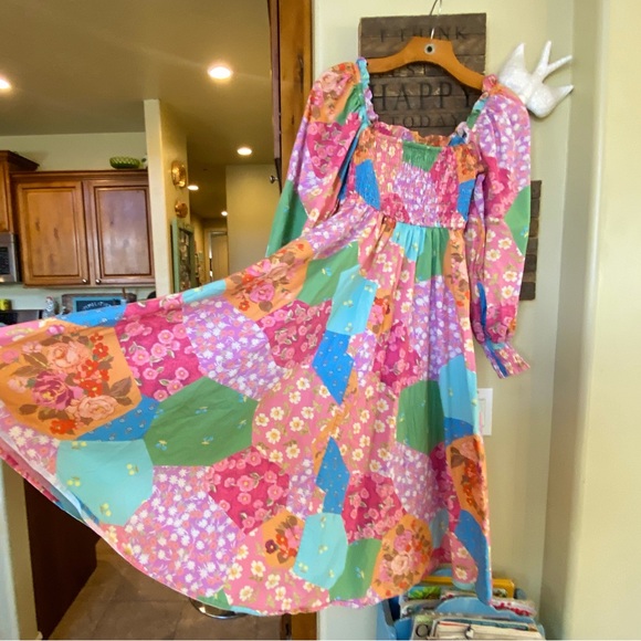 SPELL & THE GYPSY COLLECTIVE FREDA SHIRRED MIDI DRESS IN LOLLY - Picture 14 of 16